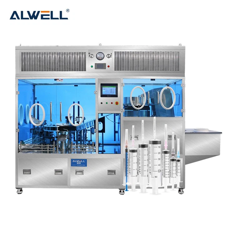 Máquina automática de llenado de jeringas estériles de plástico y gel de alta-precisión